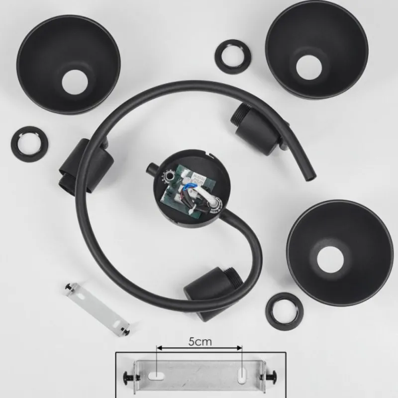 Luminaires Scandinaves-hofstein Plafonnier Kansela Noir, 3 lumières