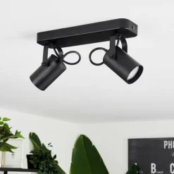 hofstein Plafonnier Kergus Noir, 2 lumières