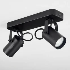 hofstein Plafonnier Kergus Noir, 2 lumières