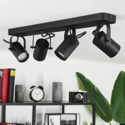 hofstein Plafonnier Kergus Noir, 4 lumières