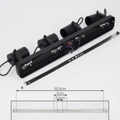 hofstein Plafonnier Kergus Noir, 4 lumières