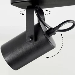 hofstein Plafonnier Kergus Noir, 4 lumières