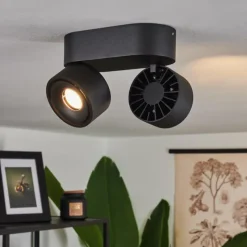 hofstein Plafonnier Laonsana LED Noir, 2 lumières