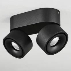 hofstein Plafonnier Laonsana LED Noir, 2 lumières