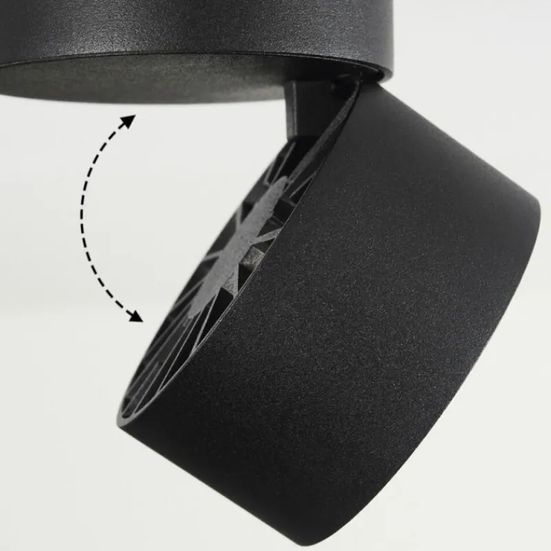 hofstein Plafonnier Laonsana LED Noir, 1 lumière* Éclairage Led