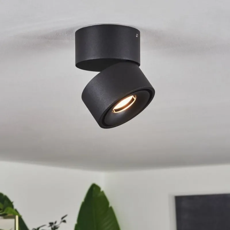 hofstein Plafonnier Laonsana LED Noir, 1 lumière* Éclairage Led