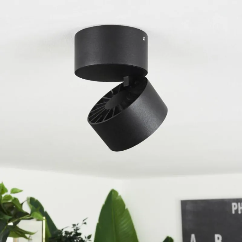 hofstein Plafonnier Laonsana LED Noir, 1 lumière* Éclairage Led