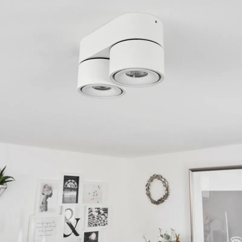 hofstein Plafonnier Laonsana LED Noir, Blanc, 2 lumières