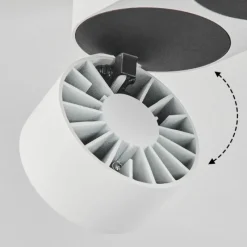 hofstein Plafonnier Laonsana LED Noir, Blanc, 2 lumières