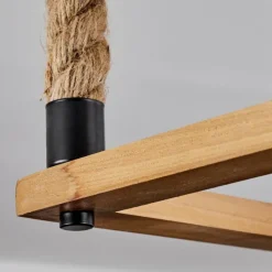 Style Boho-Chic-hofstein Plafonnier Lautremen Brun, Écru, Noir, 1 lumière