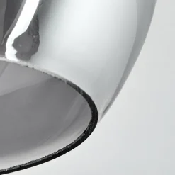 Suspension Verre Fumé-hofstein Plafonnier Lincura Laiton, Noir, 3 lumières