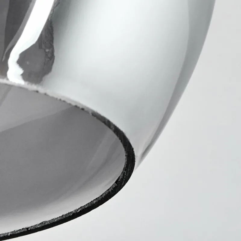 Suspension Verre Fumé-hofstein Plafonnier Lincura Laiton, Noir, 3 lumières