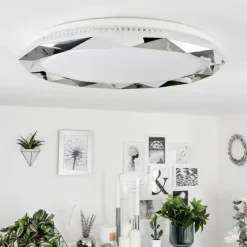 hofstein Plafonnier Lisei LED Blanc, 1 lumière, Télécommandes, Changeur de couleurs