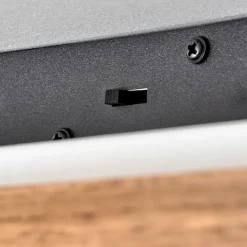 Luminaires Scandinaves-hofstein Plafonnier Longvic LED Brun, Couleur bois, Noir, 1 lumière