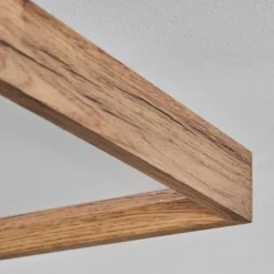 Luminaires Scandinaves-hofstein Plafonnier Longvic LED Brun, Couleur bois, Noir, 1 lumière