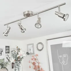 hofstein Plafonnier Lonquimay Nickel mat, 4 lumières