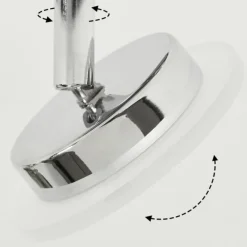 hofstein Plafonnier Lucy LED Chrome, 1 lumière, Télécommandes, Changeur de couleurs