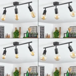 hofstein Plafonnier Maidford Noir, 3 lumières