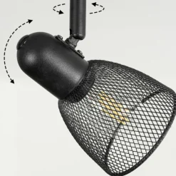 Lampes Industrielles-hofstein Plafonnier Malawi Noir, 1 lumière