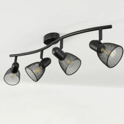 Lampes Industrielles-hofstein Plafonnier Malawi Noir, 1 lumière