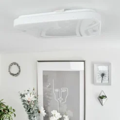 hofstein Plafonnier Melres LED Blanc, 1 lumière