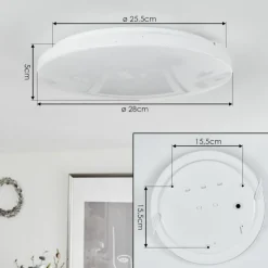 hofstein Plafonnier Melres LED Blanc, 1 lumière