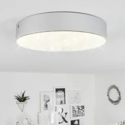 hofstein Plafonnier Mentque LED Argenté, 1 lumière