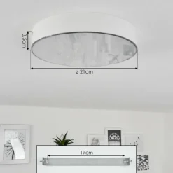 hofstein Plafonnier Mentque LED Blanc, 1 lumière