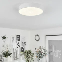 hofstein Plafonnier Mentque LED Blanc, 1 lumière