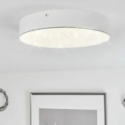 hofstein Plafonnier Mentque LED Blanc, 1 lumière