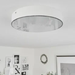 hofstein Plafonnier Mentque LED Blanc, 1 lumière