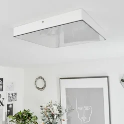 hofstein Plafonnier Mentque LED Blanc, 1 lumière