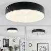 hofstein Plafonnier Mentque LED Noir, 1 lumière
