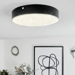 hofstein Plafonnier Mentque LED Noir, 1 lumière