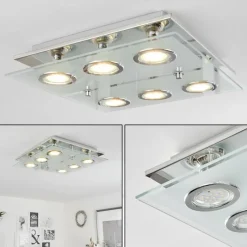 hofstein Plafonnier Mirandol LED Chrome, 6 lumières