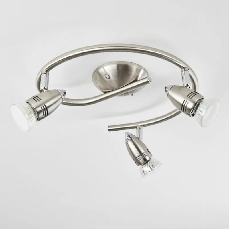 hofstein Plafonnier Mirandol Nickel mat, 3 lumières* Spots Et Projecteurs