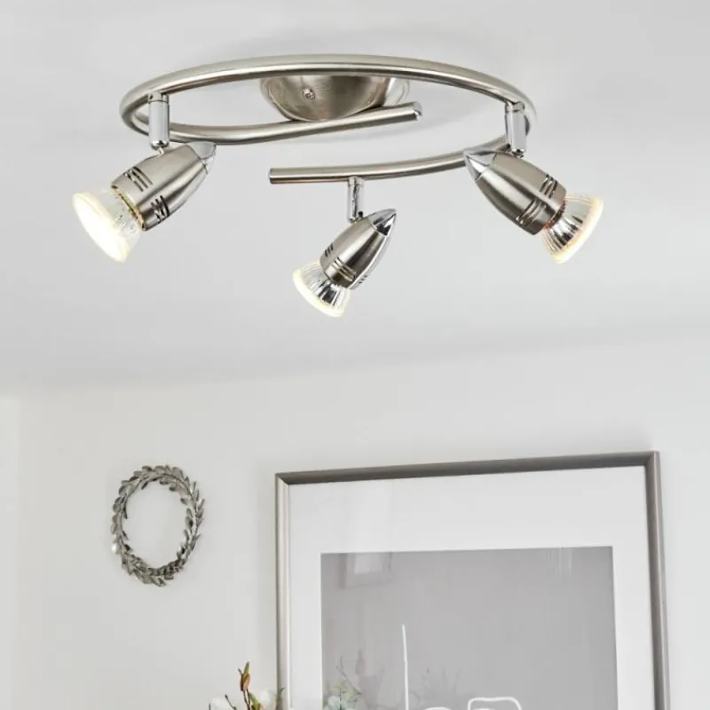 hofstein Plafonnier Mirandol Nickel mat, 3 lumières* Spots Et Projecteurs