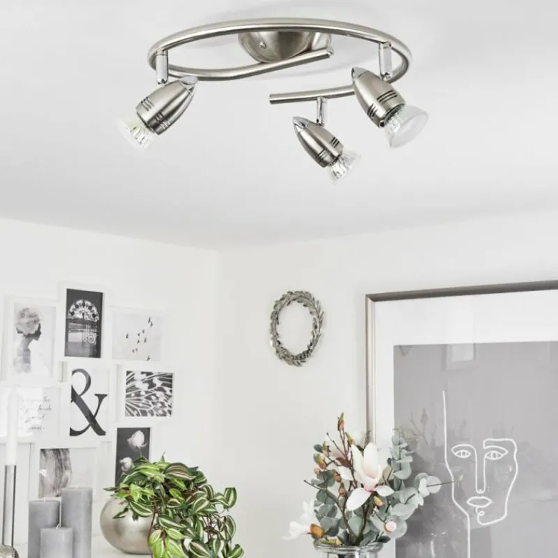 hofstein Plafonnier Mirandol Nickel mat, 3 lumières* Spots Et Projecteurs