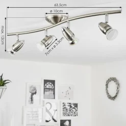 hofstein Plafonnier Mirandol Nickel mat, 4 lumières