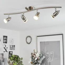 hofstein Plafonnier Mirandol Nickel mat, 4 lumières