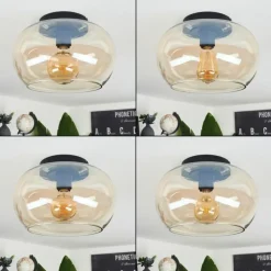 hofstein Plafonnier Molloy Ambre, 1 lumière