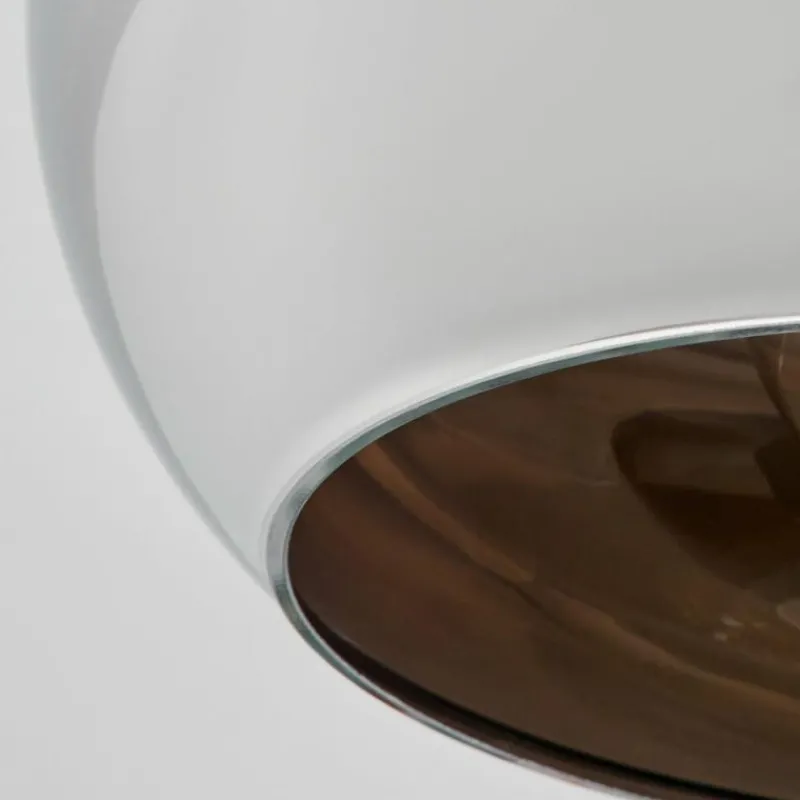 Suspension Verre Fumé-hofstein Plafonnier Molloy Chrome, Fumé, 1 lumière