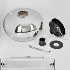 Suspension Verre Fumé-hofstein Plafonnier Molloy Chrome, Clair, Fumé, 1 lumière