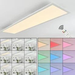 Lampe Plafonnier Montalba LED Blanc, 1 lumière, Télécommandes, Changeur de couleurs* Éclairage Led