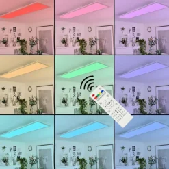 Lampe Plafonnier Montalba LED Blanc, 1 lumière, Télécommandes, Changeur de couleurs* Éclairage Led