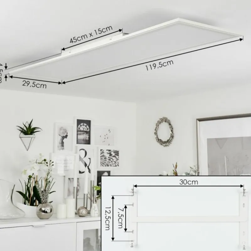 Lampe Plafonnier Montalba LED Blanc, 1 lumière, Télécommandes, Changeur de couleurs* Éclairage Led