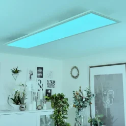 Lampe Plafonnier Montalba LED Blanc, 1 lumière, Télécommandes, Changeur de couleurs* Éclairage Led