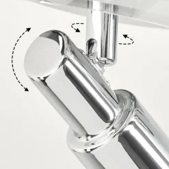 hofstein Plafonnier Morges LED Chrome, Blanc, 4 lumières