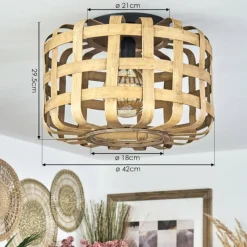 Luminaires Scandinaves-hofstein Plafonnier Moselos Écru, 1 lumière