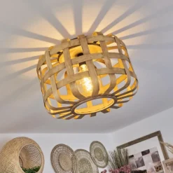 Luminaires Scandinaves-hofstein Plafonnier Moselos Écru, 1 lumière